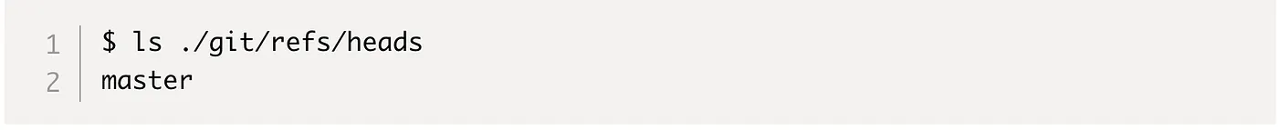 The content of the main branch file — just a single commit hash